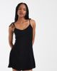 Vero Moda Tall Vero Moda Tall Easy tie shoulder cami mini dress in black - 1