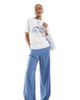 Vero Moda Tall Vero Moda Tall fluid wide leg pants in blue chambray - 1