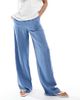 Vero Moda Tall Vero Moda Tall fluid wide leg pants in blue chambray - 2
