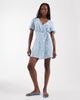 Vero Moda Tall Vero Moda Tall flutter sleeve wrap front mini dress in blue floral print - 2