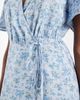 Vero Moda Tall Vero Moda Tall flutter sleeve wrap front mini dress in blue floral print - 3