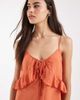 Vero Moda Tall Vero Moda Tall frill trim cami mini dress in rust-Orange - 3