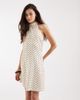 Vero Moda Tall Vero Moda Tall halter neck polka dot mini dress in cream and black-White - 4