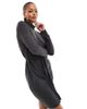 Vero Moda Tall Vero Moda Tall high neck knit mini dress with tie waist in black - 3