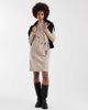 Vero Moda Tall Vero Moda Tall high neck knitted mini dress with tie waist in stone-Neutral - 3