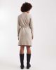 Vero Moda Tall Vero Moda Tall high neck knitted mini dress with tie waist in stone-Neutral - 4