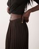 Vero Moda Tall Vero Moda Tall high waist wide leg plisse trouser in chocolate brown - 2
