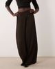 Vero Moda Tall Vero Moda Tall high waist wide leg plisse trouser in chocolate brown - 3