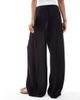 Vero Moda Tall Vero Moda Tall high waisted floaty wide leg pants in black - 4