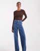 Vero Moda Tall Vero Moda Tall Kayla high rise wide leg jeans with pocket detail in medium blue denim - 1