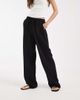 Vero Moda Tall Vero Moda Tall linen touch wide leg pants with drawstring waist in black - 2