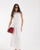 Vero Moda Tall Vero Moda Tall poplin pleated waist sleeveless midaxi dress in white - 1