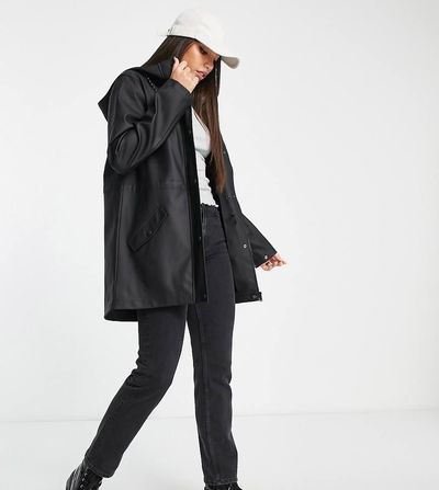 Vero Moda Tall Vero Moda Tall raincoat in black