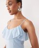 Vero Moda Tall Vero Moda Tall ruffle bust chiffon midi cami dress in light blue - 3