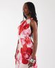 Vero Moda Tall Vero Moda Tall sleeveless open back satin midi dress with overblown floral print in light pink - 3