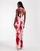 Vero Moda Tall Vero Moda Tall sleeveless open back satin midi dress with overblown floral print in light pink - 4