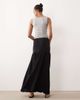 Vero Moda Tall Vero Moda Tall tie waist jersey tiered boho maxi skirt in black - 4