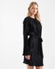 Vero Moda Tall Vero Moda Tall tie waist plisse mini dress in black - 2