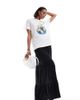 Vero Moda Tall Vero Moda Tall tiered maxi skirt in black - 1