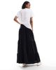 Vero Moda Tall Vero Moda Tall tiered maxi skirt in black - 4