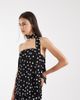 Vero Moda Tall Vero Moda Tall woven bandeau top with scarf detail in black and white polka dots - part of a set - 1