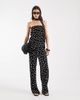 Vero Moda Tall Vero Moda Tall woven bandeau top with scarf detail in black and white polka dots - part of a set - 2