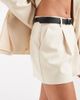 Vero Moda Vera Moda high waist pintuck tailored shorts with belt in cream - part of a set-White - 3