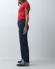 Vero Moda Vero Moda Allison mid rise straight leg seam detail jeans with fold up in dark blue denim-Navy - 2