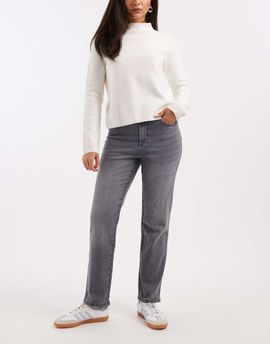 Vero Moda Vero Moda Amara straight leg ankle length stretch jeans in gray wash-Blue