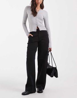 Vero Moda Vero Moda Amaris high rise wide leg jeans in black
