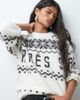 Vero Moda Vero Moda 'Apres Ski' fairisle sweater in cream-WHITE - 3