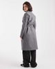 Vero Moda Vero Moda belted formal midi coat in medium heather gray - 3