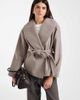 Vero Moda Vero Moda belted short formal jacket in gray-brown - 1