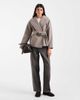 Vero Moda Vero Moda belted short formal jacket in gray-brown - 2