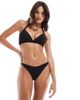 Vero Moda Vero Moda bikini bottoms with braided strap detail in black - 2