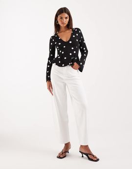 Vero Moda Vero Moda Billie high rise barrel leg jeans in bright white