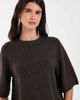 Vero Moda Vero Moda boxy fit soft knit short sleeve top in heathered chocolate brown - 3