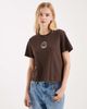 Vero Moda Vero Moda boxy tee with smiley face graphic in brown - 1