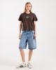 Vero Moda Vero Moda boxy tee with smiley face graphic in brown - 2