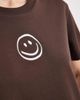 Vero Moda Vero Moda boxy tee with smiley face graphic in brown - 3