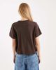 Vero Moda Vero Moda boxy tee with smiley face graphic in brown - 4