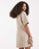 Vero Moda Vero Moda button front fit and flare denim mini dress in beige wash-Neutral - 3