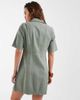 Vero Moda Vero Moda button front fit and flare denim mini dress in laurel green wash - 4