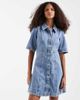 Vero Moda Vero Moda button front fit and flare denim mini dress in light blue wash - 2