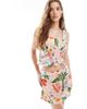 Vero Moda Vero Moda button front square neck top in conversational tropical print - part of a set-Multi - 1