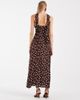 Vero Moda Vero Moda cami maxi dress with scarf neck detail in chocolate polka dot print-Brown - 3