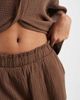 Vero Moda Vero Moda cheesecloth textured shorts in chocolate - part of a set-Brown - 3