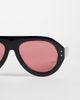 Vero Moda Vero Moda chunky framed retro aviator sunglasses in black - 2