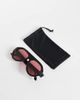 Vero Moda Vero Moda chunky framed retro aviator sunglasses in black - 3
