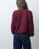 Vero Moda Vero Moda chunky rib round neck cardigan in burgundy-RED - 3